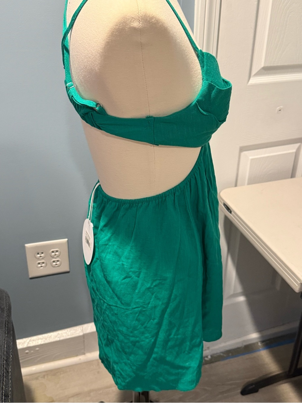 Princess Polly Emerald Green Cowl-Neck Mini Dress - Picture 3 of 4